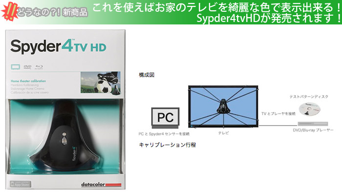 これを使えばお家のテレビを綺麗な色で表示出来る！Sypder4tvHDが発売されます！