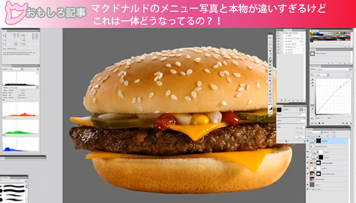 マクドナルドのメニュー写真と本物が違いすぎるけど,これは一体どうなってるの？！