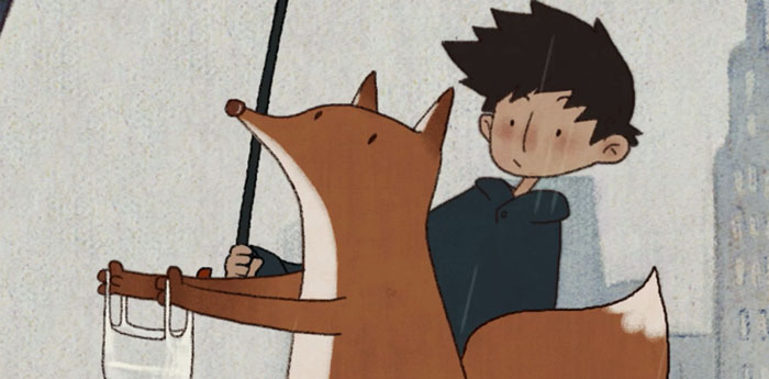 水集めをする狐を助けるとそこには別の世界があった。少年が一歩大きくなるショートアニメ「the Song for Rain」