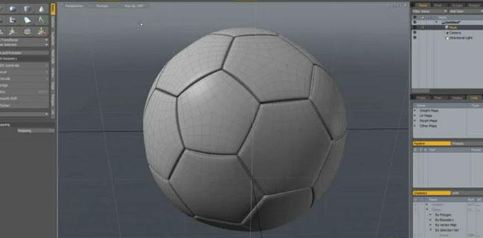 MODOでサッカーボールをモデリングする無料TUTORIAL動画
