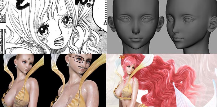 ワンピースに出てくる「しらほし姫」を3DCGで作った池田直人さんのチュートリアル記事