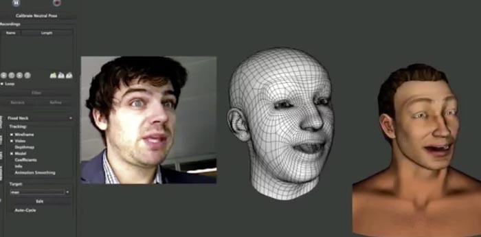 実際に顔を動かしたらCGキャラの顔も同じ動きをしてアニーメーション付けができる！「FaceShift」が凄い！
