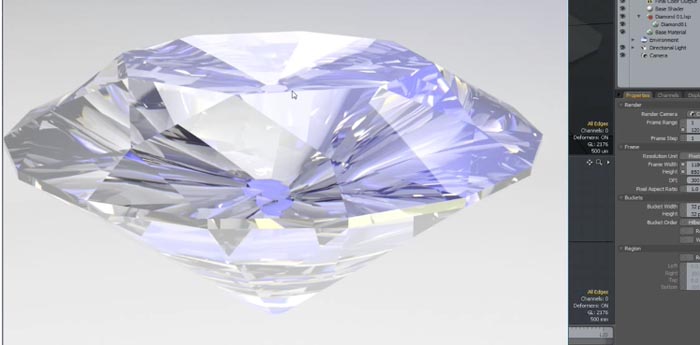 MODOでダイヤモンドをモデリングする無料チュートリアル動画です！
