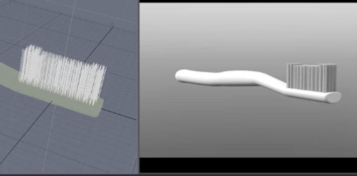 MODOで１から歯ブラシを作るチュートリアル動画です。