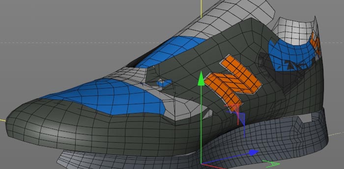 CINEMA4Dでnwebalanceの靴のモデリング制作過程が面白い！aspicworksさんのブログ！