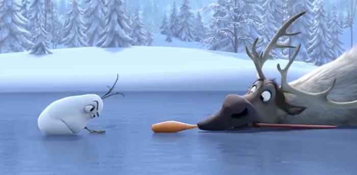そのニンジンをゲットしたい！ディズニー新作映画「Frozen」の短編予告編！