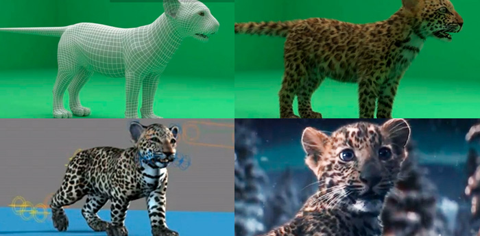 3DCGで作られた豹の子供が可愛いカルティエのメイキング映像です。