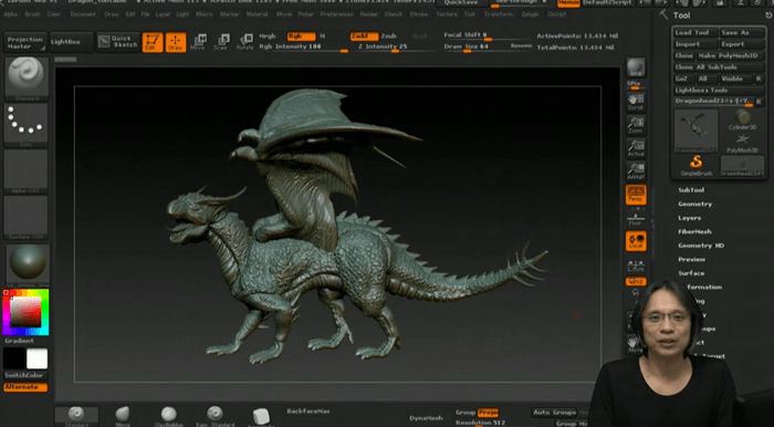 初心者おすすめ！Zbrushでドラゴンを作るwacomの日本語のチュートリアル動画が勉強になります！