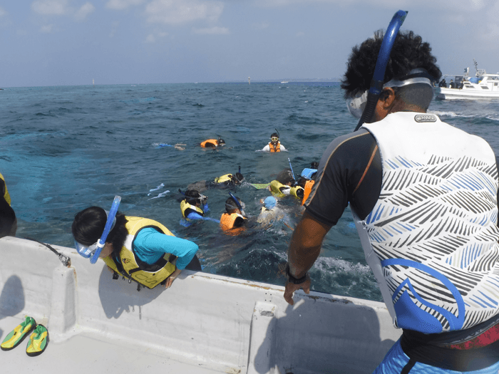 沖縄旅行2015 2日目 みんな島でシュノーケルをして、美ら海水族館へ行きました！