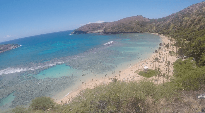 2017年4月　ハワイ旅行4日目　ハナウマベイはお魚が少ない海でした。