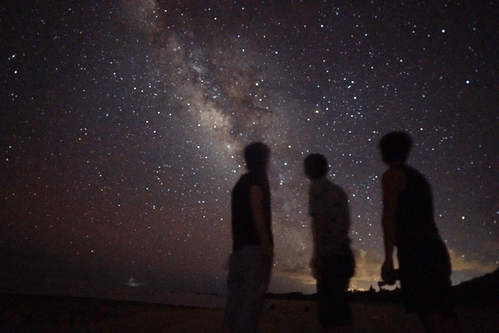 男３人で石垣島旅行２日目。満点の星空が綺麗でした！